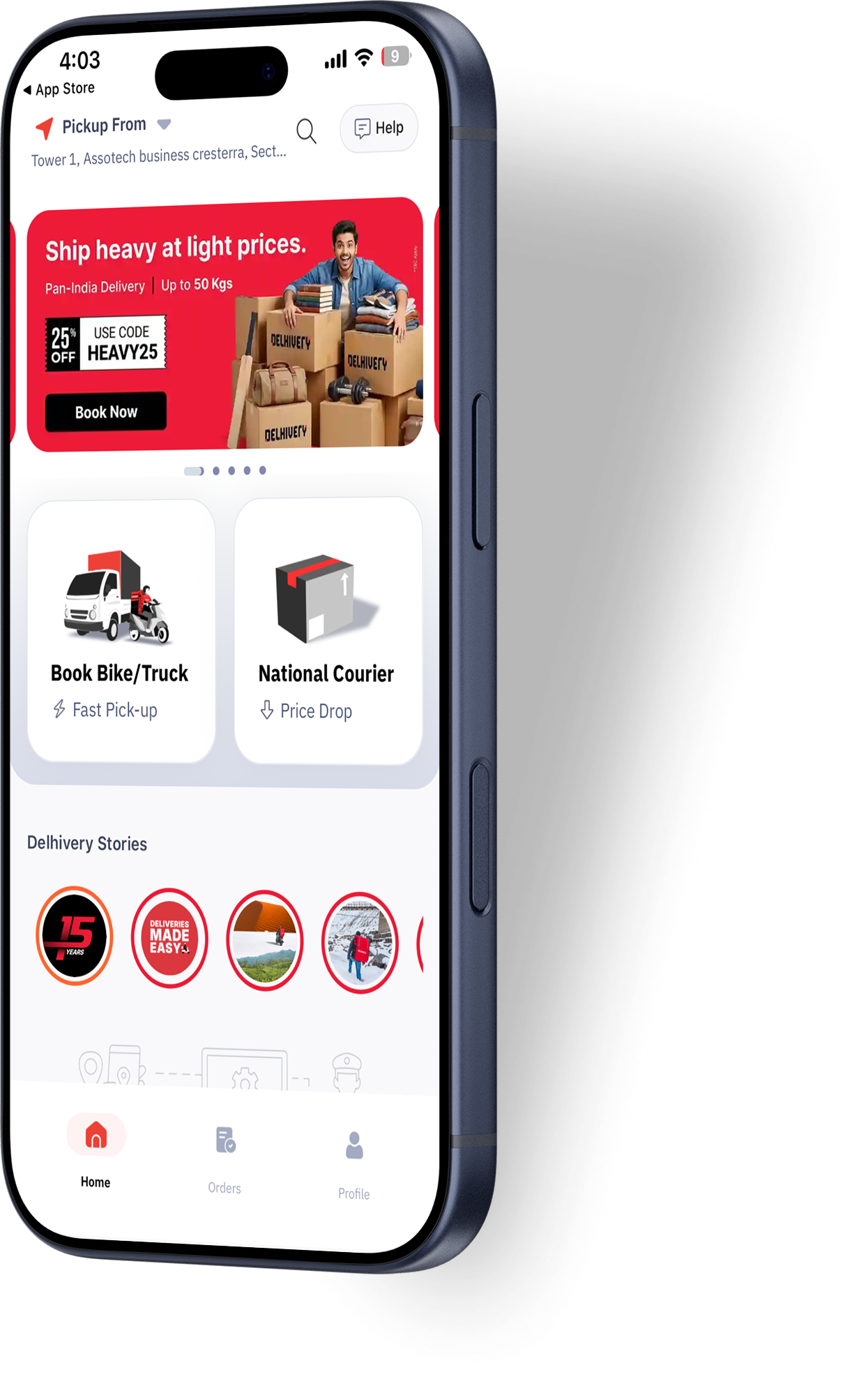 Delhivery Phone Mockup